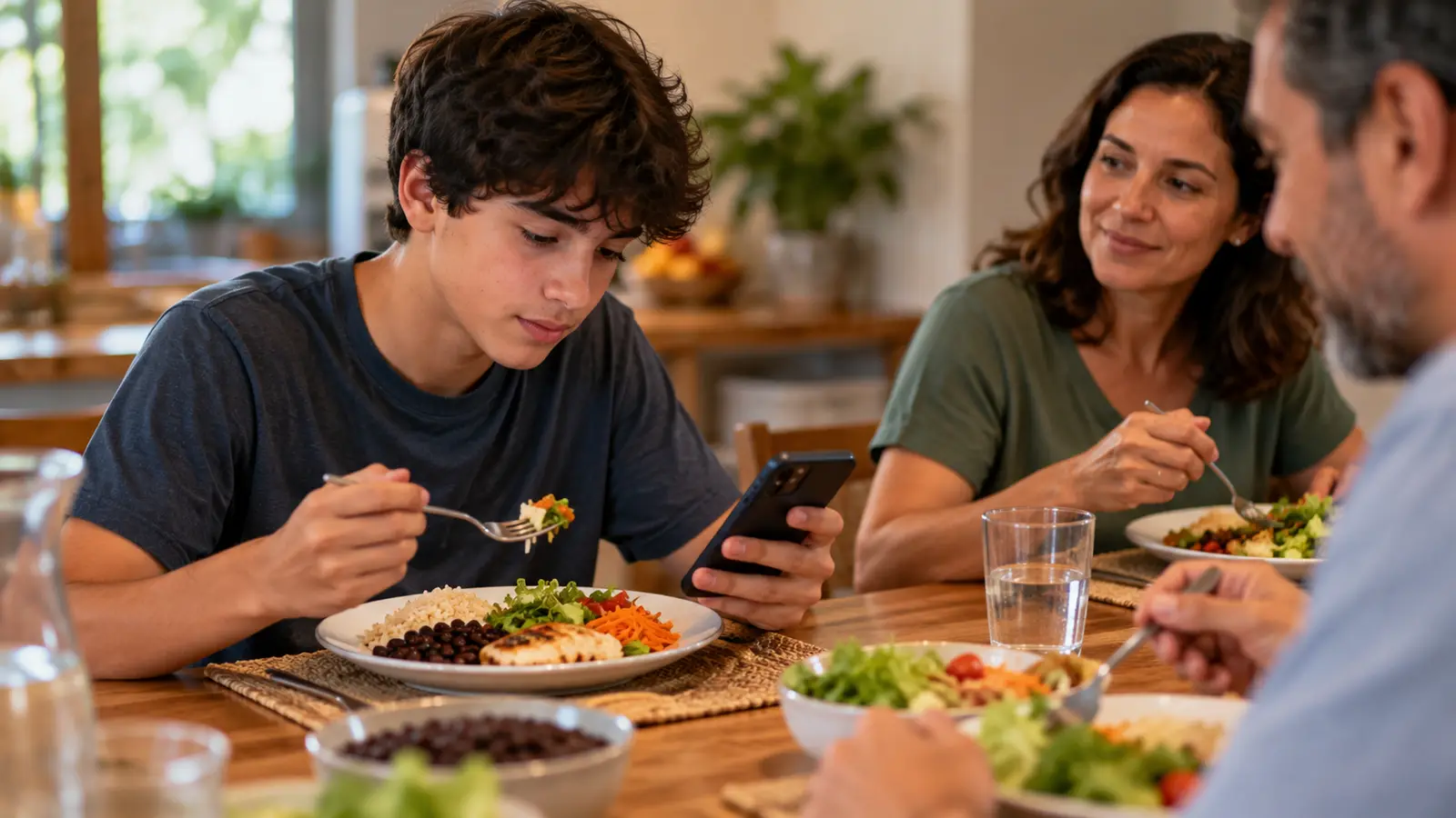 Celular à mesa: o que um estudo brasileiro encontrou     sobre telas e ultraprocessados entre adolescentes